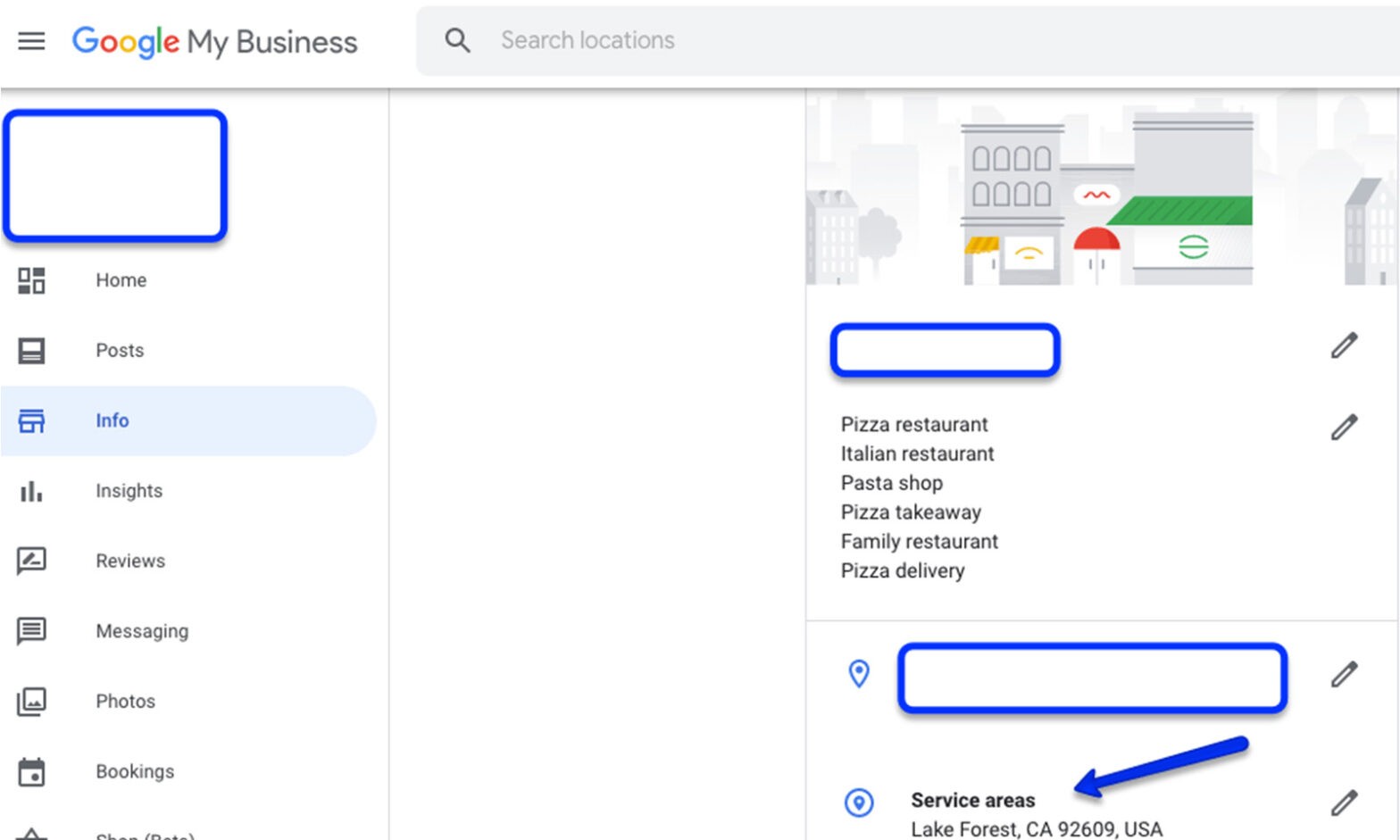 email hint in Google Business Profile