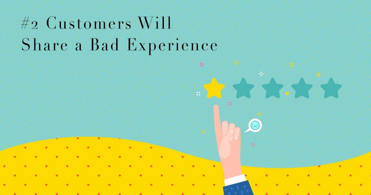 #2 Customers Will Share a Bad Experience