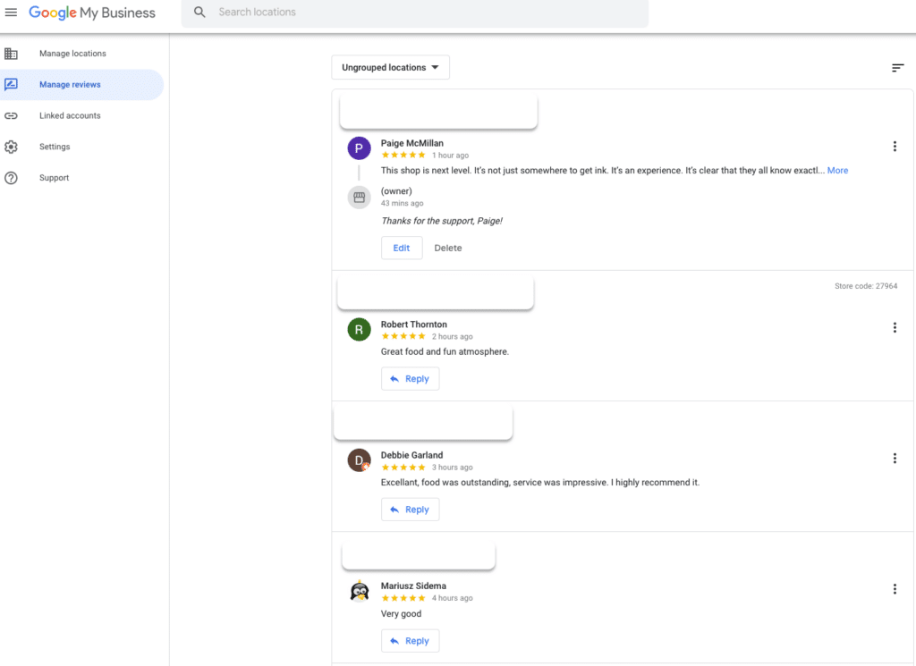 Answer multiple reviews at once on GBP