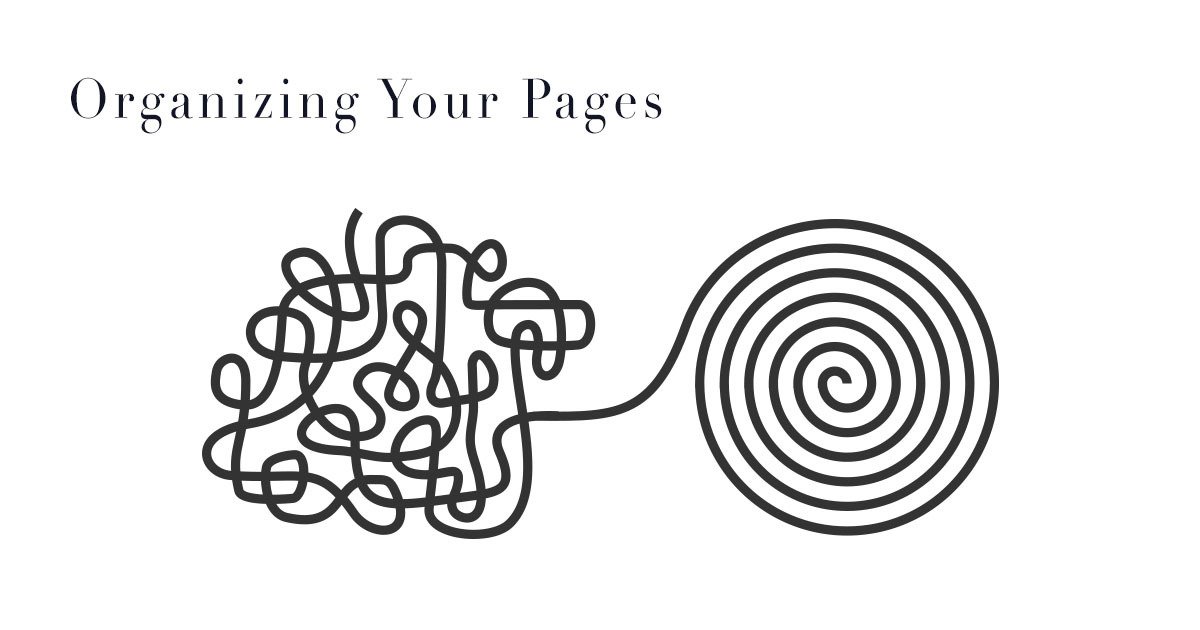 Organizing Your Pages