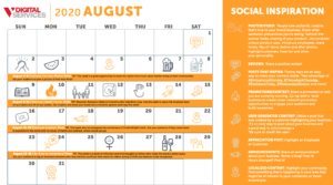 August social media calendar