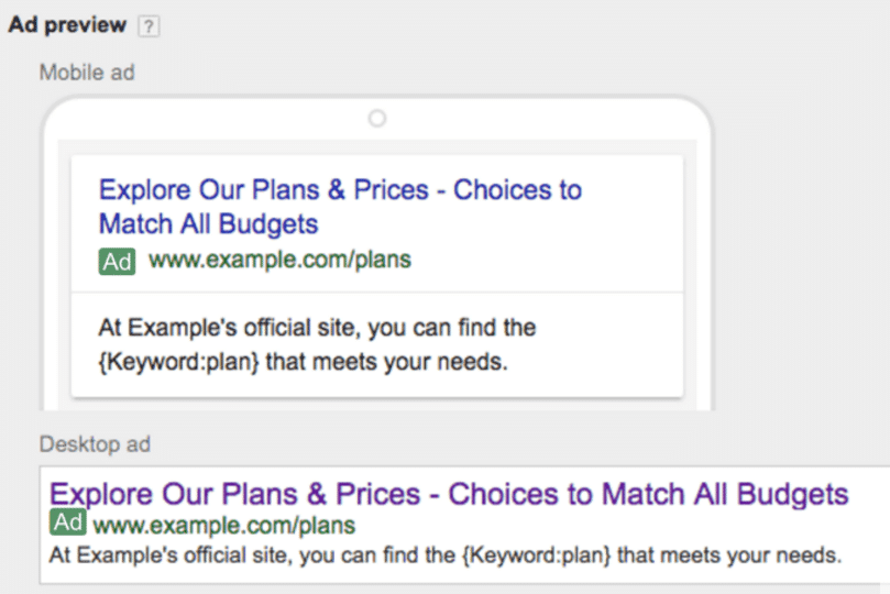 V Digital Services - Google Adwords Ad Preview
