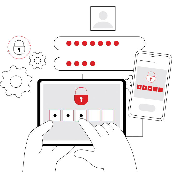 how verification works vector art of password and security concept