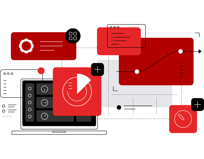 vector are of various data visualizations depicting your personal white label dashboard
