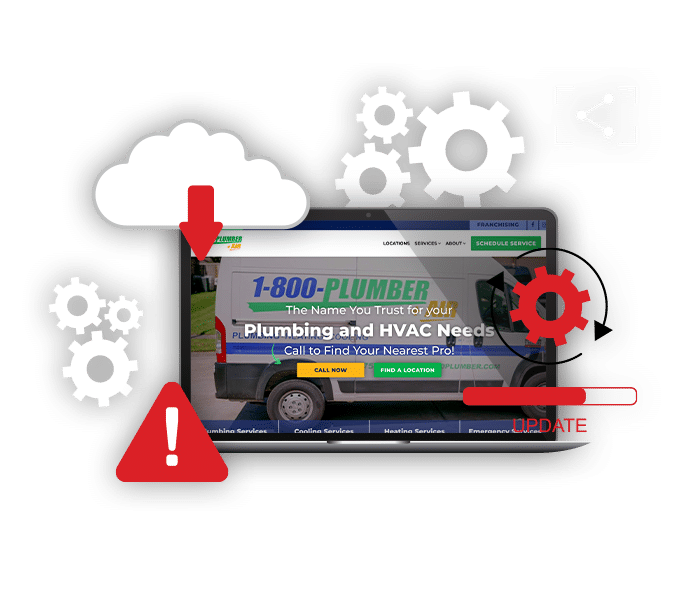 hero overlay web maintenance website maintenance vector concept