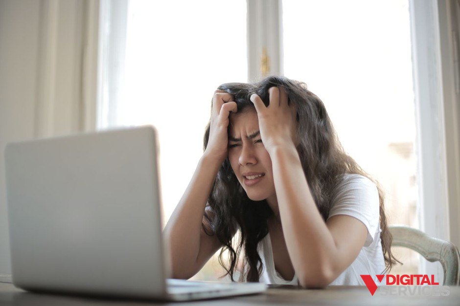 Frustrated marketer making YouTube SEO mistakes