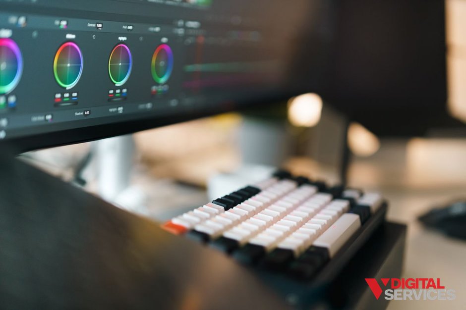 Video editing software with color grading tools